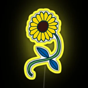 Wiggly Sunflower RGB Neon Sign