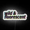 Vibrant neon sign with colorful, glowing letters against a dark background.