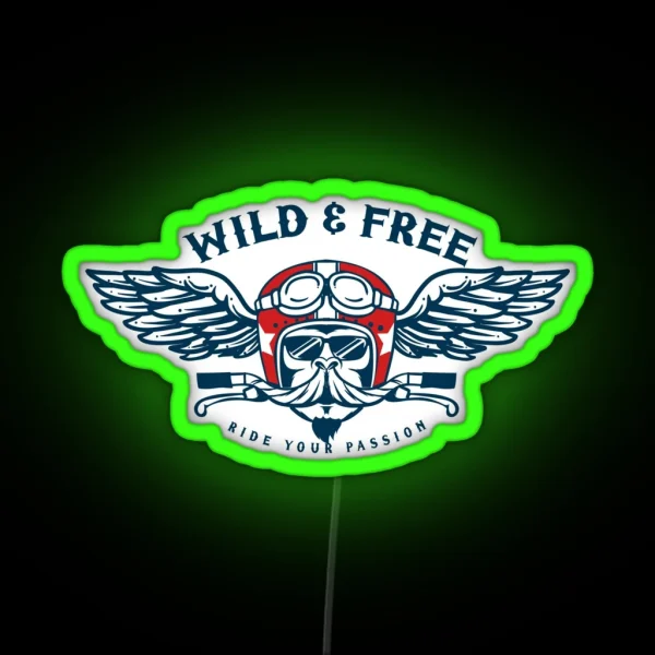 Wild And Free Monkey Ride RGB Neon Sign