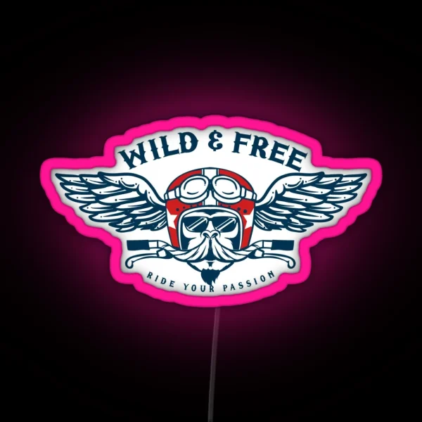 Wild And Free Monkey Ride RGB Neon Sign