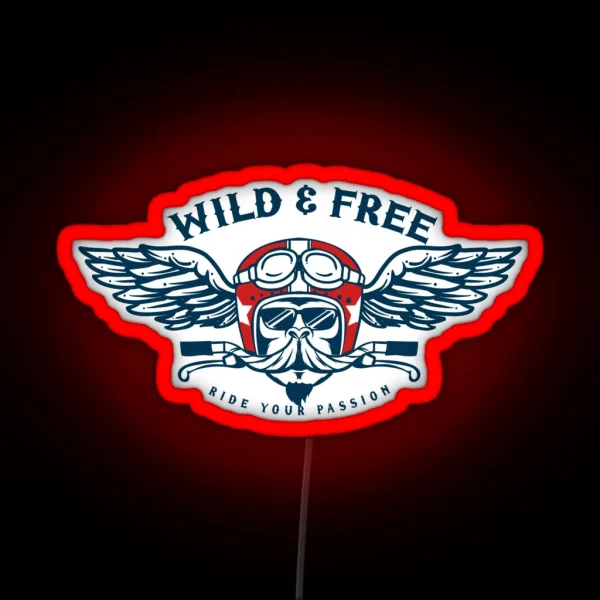Wild And Free Monkey Ride RGB Neon Sign