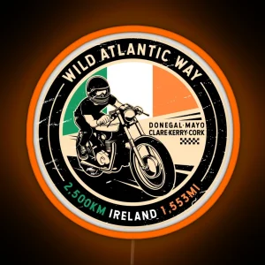 Wild Atlantic Way Ireland Motorcycle RGB Neon Sign