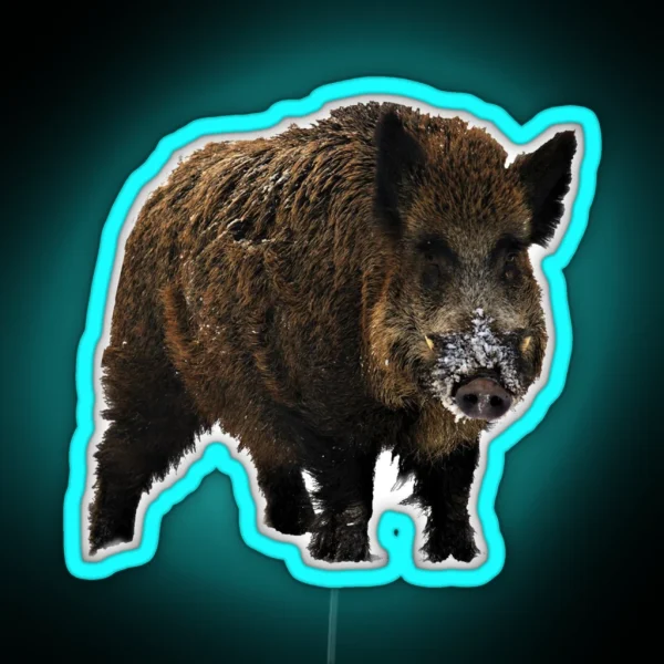 Wild Boar 1 RGB Neon Sign