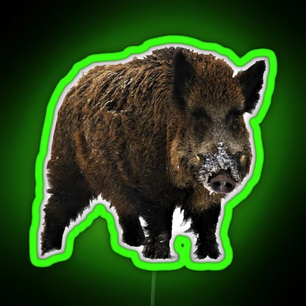 Wild Boar 1 RGB Neon Sign