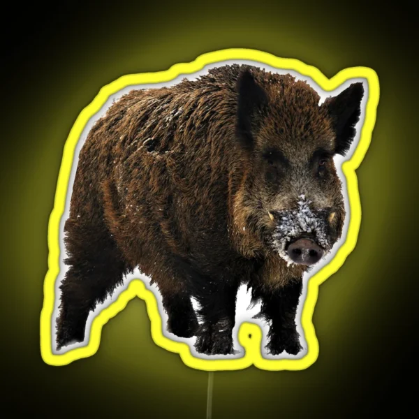 Wild Boar 1 RGB Neon Sign