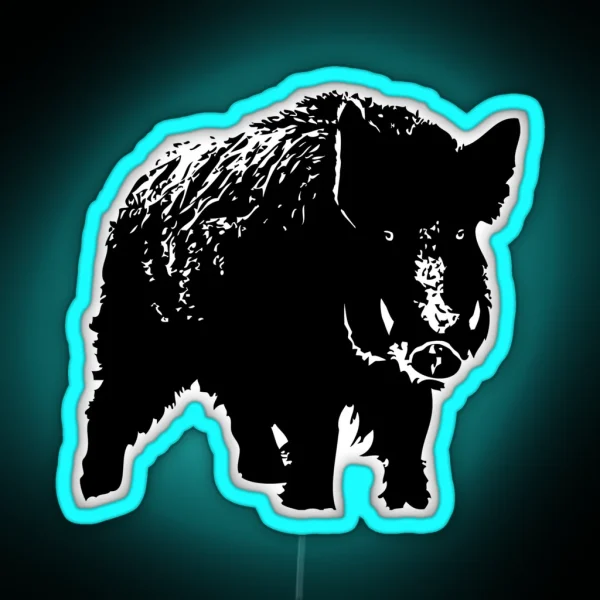 Wild Boar RGB Neon Sign