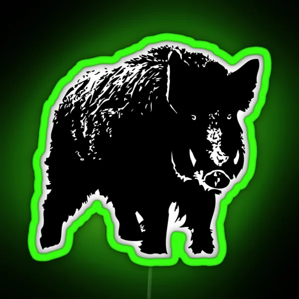 Wild Boar RGB Neon Sign