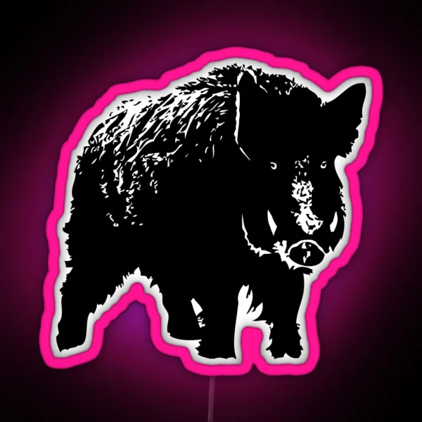 Wild Boar RGB Neon Sign
