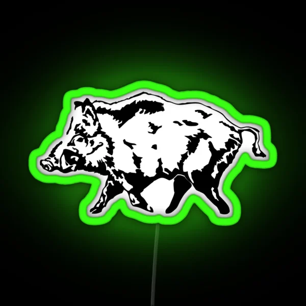 Wild Boar RGB Neon Sign