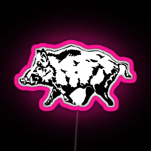 Wild Boar RGB Neon Sign