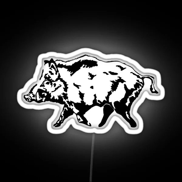 Wild Boar RGB Neon Sign