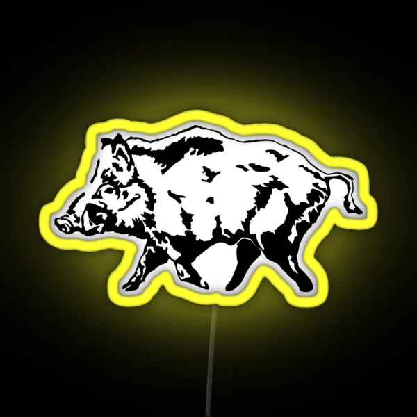 Wild Boar RGB Neon Sign