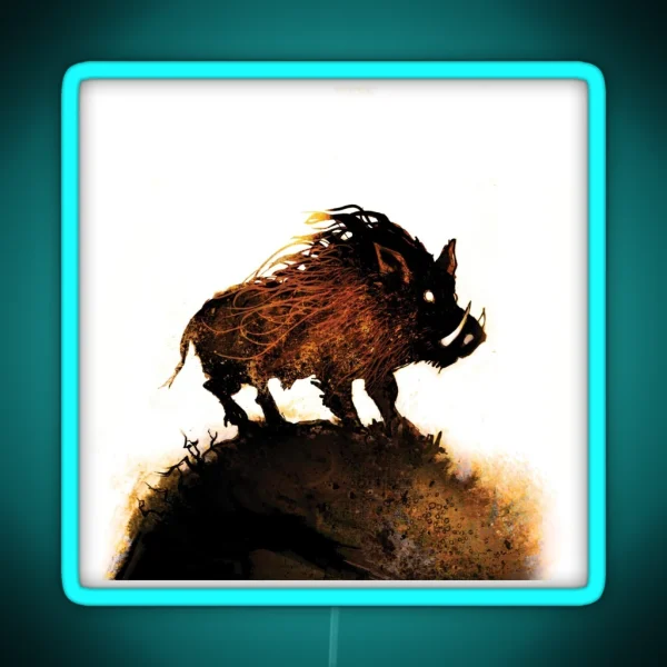 Wild Boar RGB Neon Sign