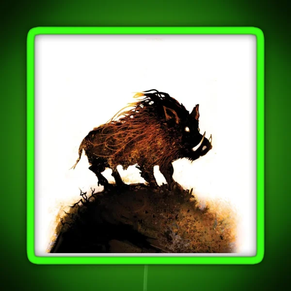 Wild Boar RGB Neon Sign