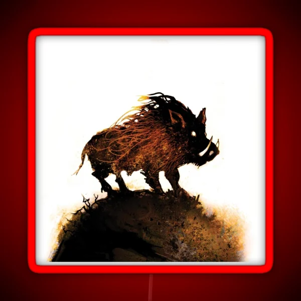 Wild Boar RGB Neon Sign