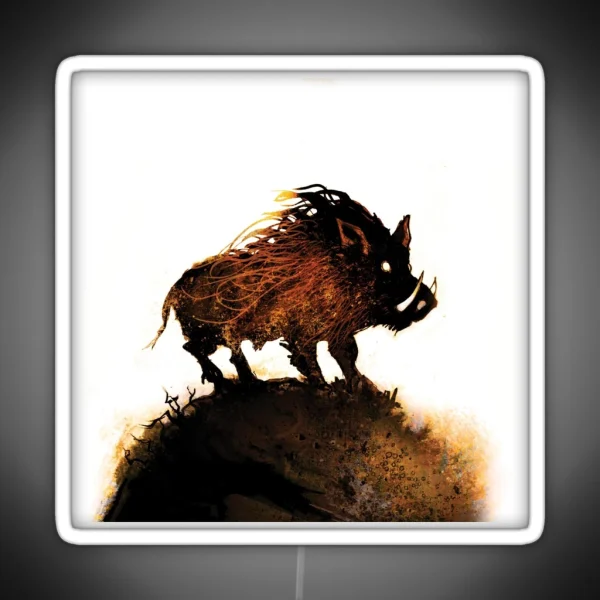 Wild Boar RGB Neon Sign