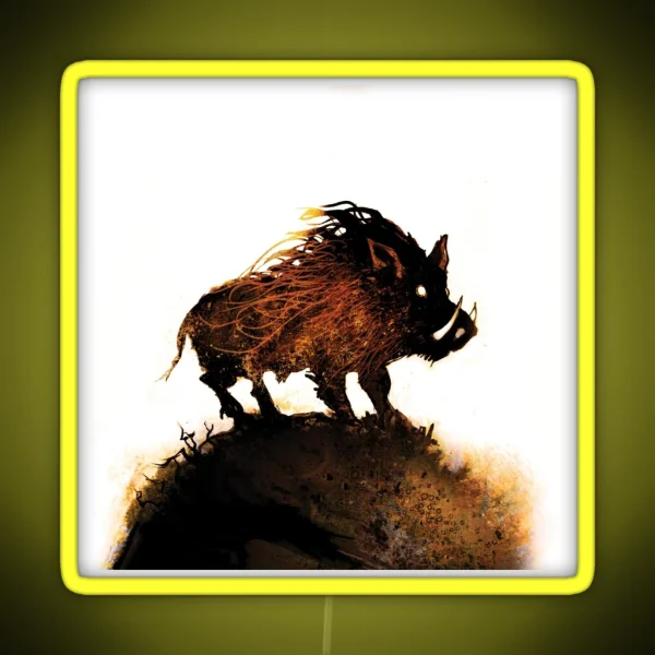 Wild Boar RGB Neon Sign