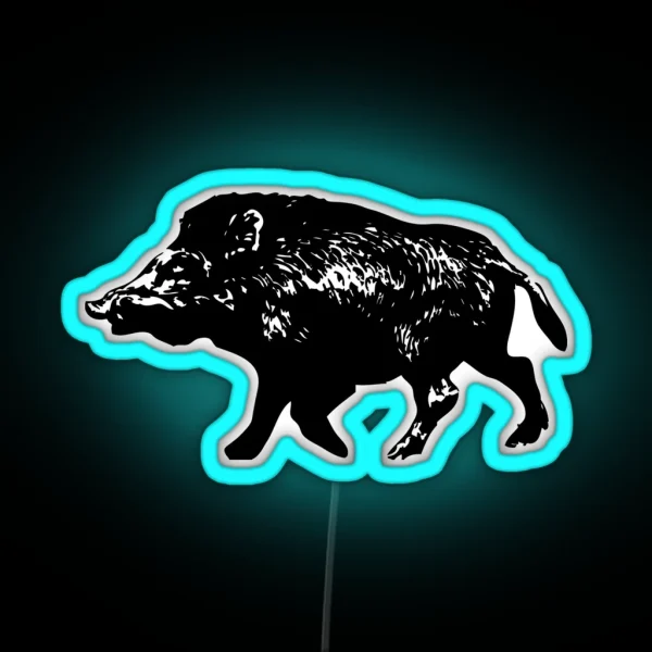 Wild Boar RGB Neon Sign