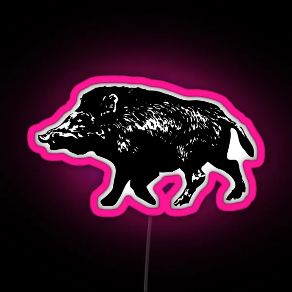 Wild Boar RGB Neon Sign