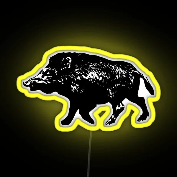 Wild Boar RGB Neon Sign