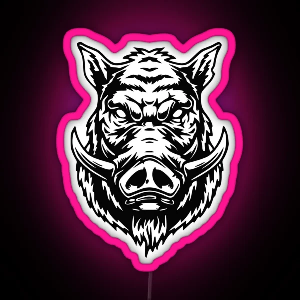 Wild Boar RGB Neon Sign