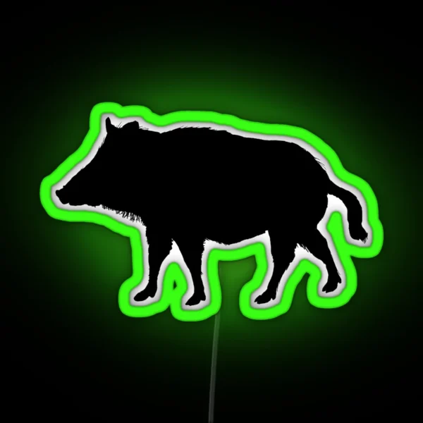Wild Boar RGB Neon Sign