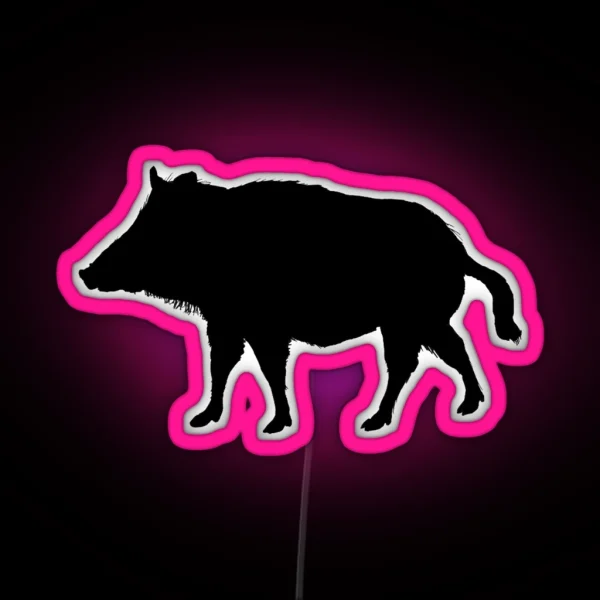 Wild Boar RGB Neon Sign