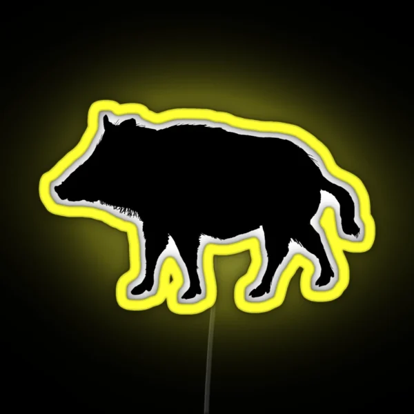 Wild Boar RGB Neon Sign