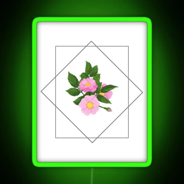 Wild Rose RGB Neon Sign