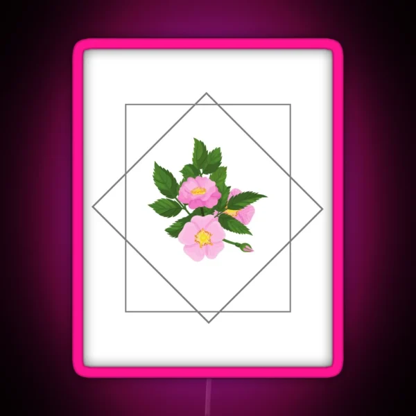 Wild Rose RGB Neon Sign