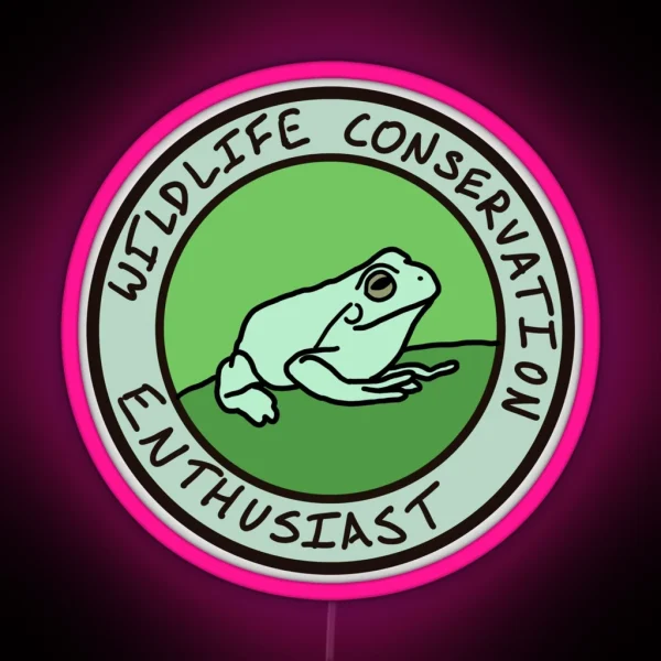 Wildlife Conservation Enthusiast Frog RGB Neon Sign