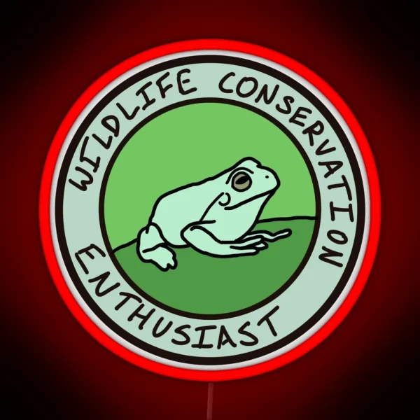 Wildlife Conservation Enthusiast Frog RGB Neon Sign