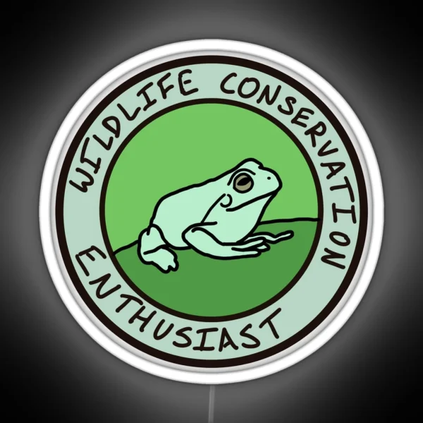 Wildlife Conservation Enthusiast Frog RGB Neon Sign