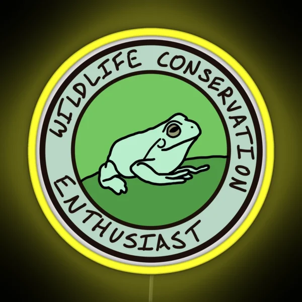 Wildlife Conservation Enthusiast Frog RGB Neon Sign