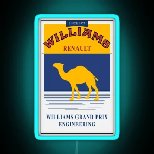 Williams F1 Camel Cigarette Pack Deisgn RGB Neon Sign