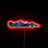 Williams F1 Team 2023 car FW45, featuring drivers Alex Albon and Logan Sargeant in a neon-lit RGB design.