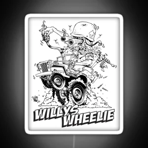 Willys Wheelie RGB Neon Sign