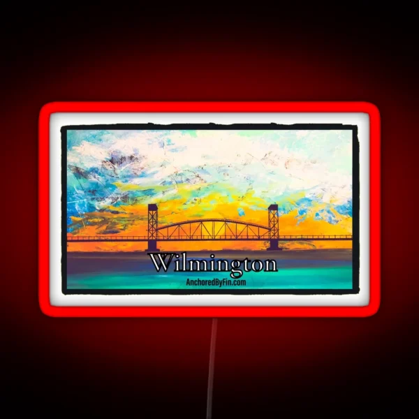 Wilmington NC Bridge RGB Neon Sign