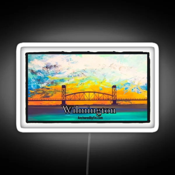 Wilmington NC Bridge RGB Neon Sign
