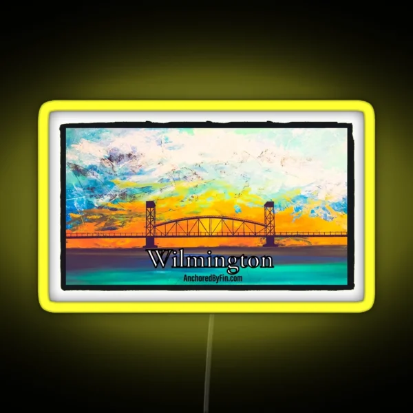 Wilmington NC Bridge RGB Neon Sign