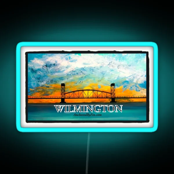 Wilmington NC Bridge RGB Neon Sign