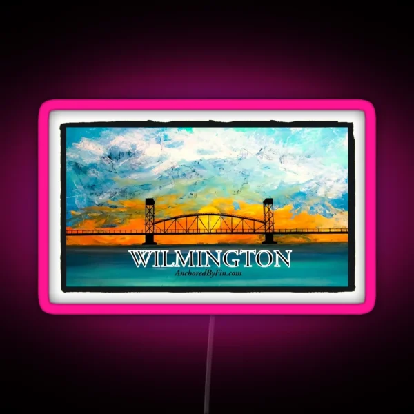 Wilmington NC Bridge RGB Neon Sign