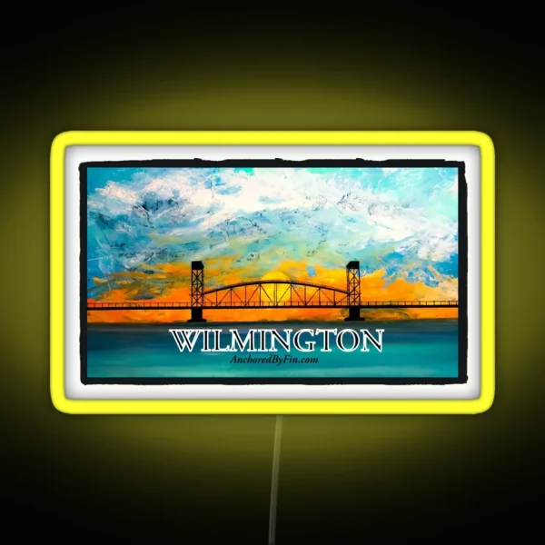 Wilmington NC Bridge RGB Neon Sign