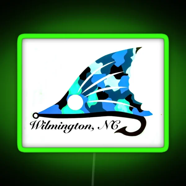 Wilmington NC Redfish Tail RGB Neon Sign