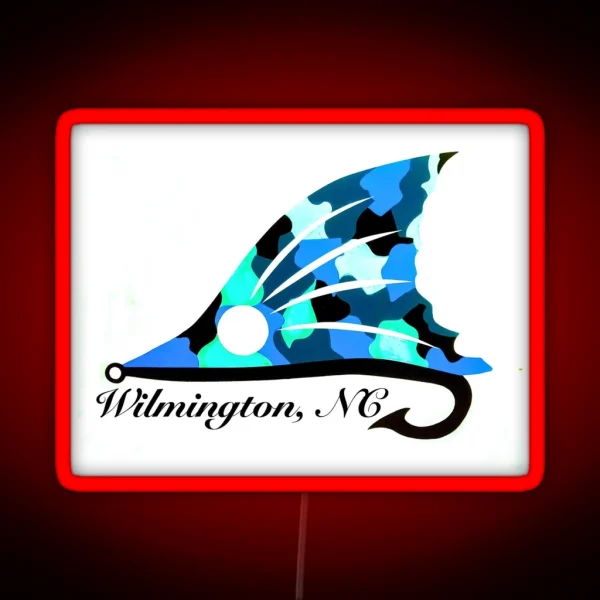 Wilmington NC Redfish Tail RGB Neon Sign