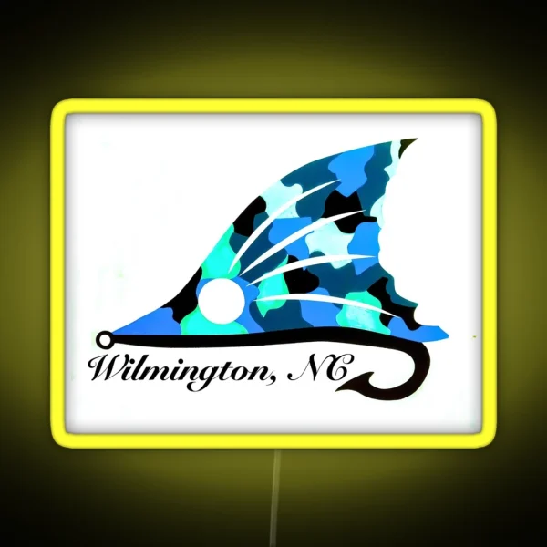 Wilmington NC Redfish Tail RGB Neon Sign