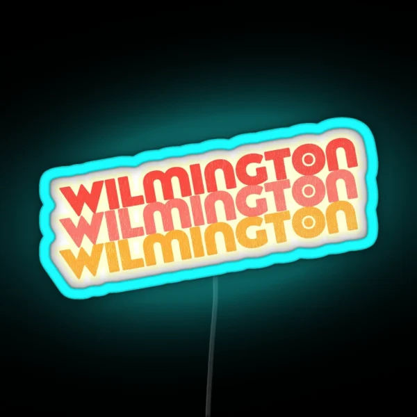 Wilmington NC Retro Stack RGB Neon Sign