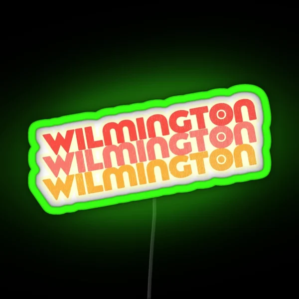 Wilmington NC Retro Stack RGB Neon Sign