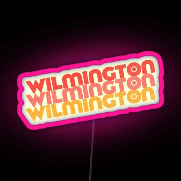 Wilmington NC Retro Stack RGB Neon Sign
