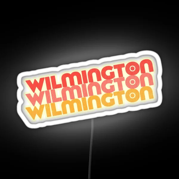 Wilmington NC Retro Stack RGB Neon Sign
